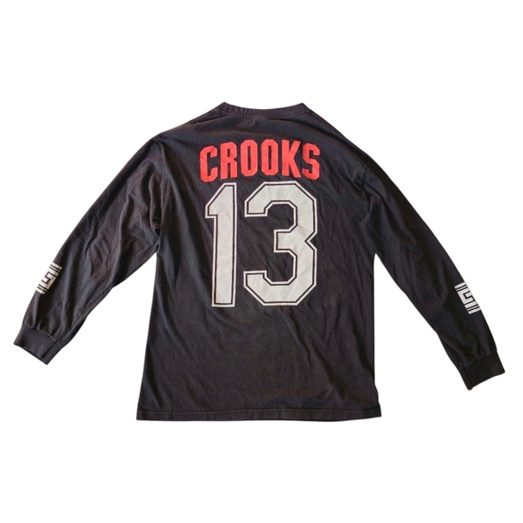 Crooks & Castles Black Long Sleeve Tee with Graphic Design - Picture 4 of 4